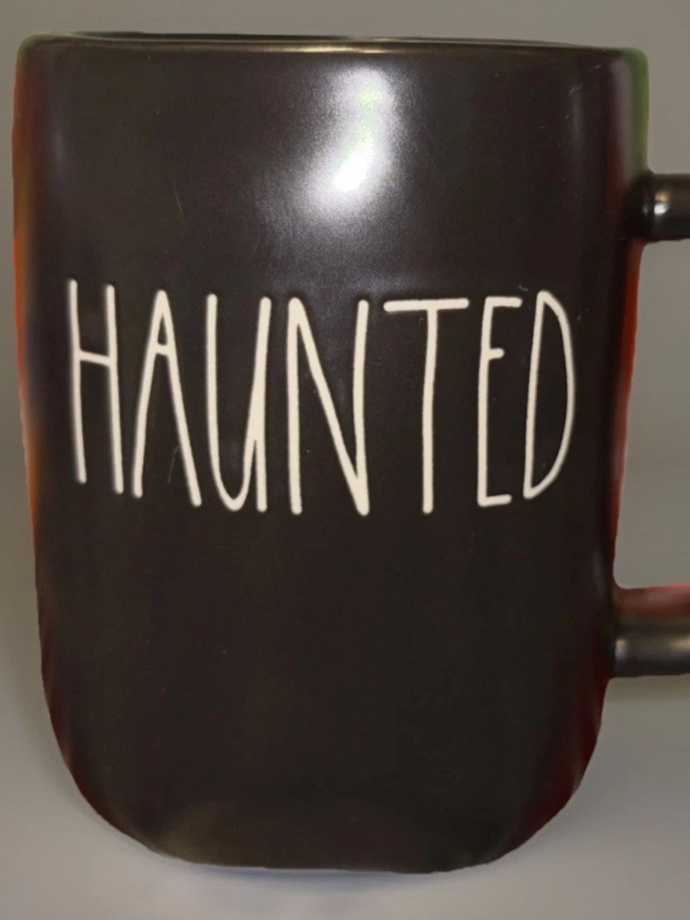 Rae Dunn HAUNTED Halloween Mug Artisan Collection 16 oz Black Tea Coffee
